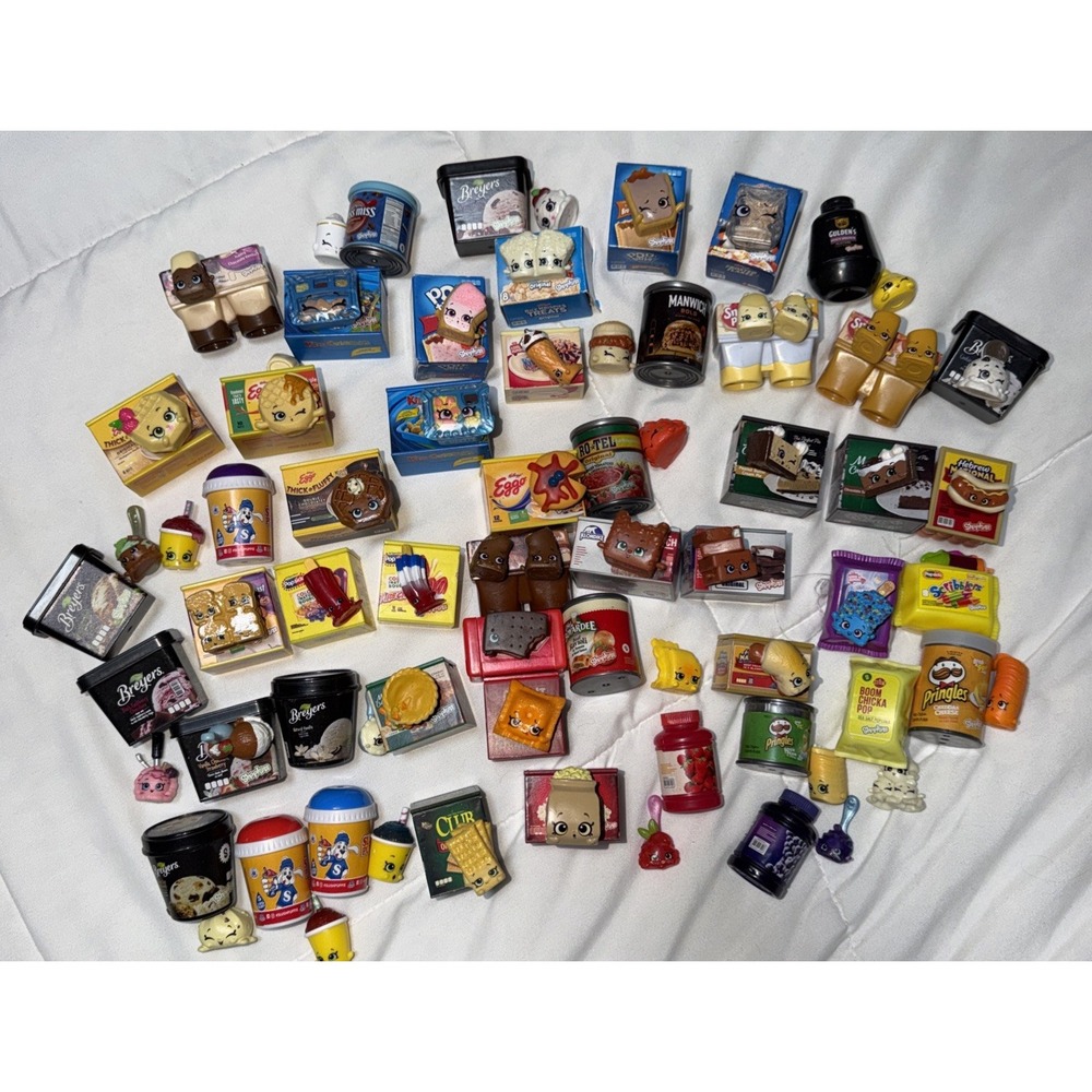 MASSIVE SHOPKINS LOT REAL LITTLES Food Grocery Toys LOT w/ Over 100 Pieces